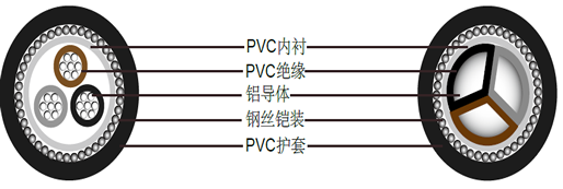 BS6346 PVC绝缘电缆, 1900/3300V